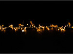 CORDÃO LUMINOSO TASCHIBRA 80 LEDS ESTRELA DOURADA PILHA 3000K