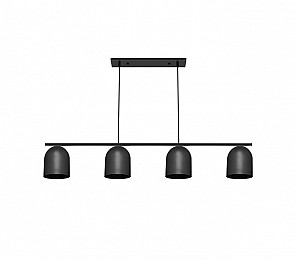 PENDENTE TASCHIBRA FOLK 4XE27 PRETO FOSCO