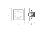 SPOT EMBUTIR TASCHIBRA VISTA QUADRADO PAR20