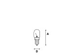 LÂMPADA INCANDESCENTE TASCHIBRA MICRO ONDAS E14 15W