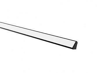 PERFIL LED TASCHIBRA VERTEX L15 SOBREPOR 15X17X2000mm PRETO FOSCO