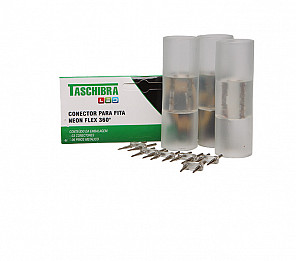 A76 CONECTOR PARA FITA LED TASCHIBRA NEON FLEX 360° 3PÇS