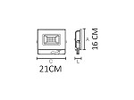 REFLETOR TASCHIBRA TR LED DC 100W 12-24VDC 6500K PRETO