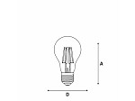 LÂMPADA LED TASCHIBRA FILAMENTO VINTAGE DIMERIZÁVEL A60 4W AMBAR