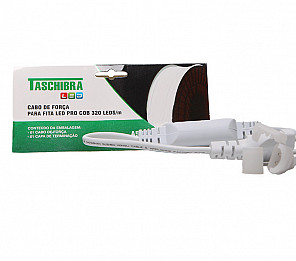 A59 CABO DE FORÇA P/ FITA LED PRO COB 320LEDS/M 1PÇ UNICA