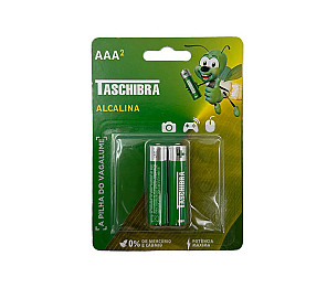 PILHA ALCALINA AAA TASCHIBRA BLISTER 2