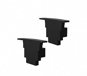 ACESSÓRIOS PERFIL VERTEX 25 TAMPA / PRESILHA EMB 17X25mm PRETO FOSCO