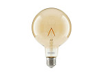 LÂMPADA LED TASCHIBRA FILAMENTO VINTAGE GLOBO G125  AUTOVOLT AMBAR