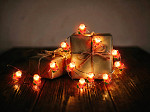 CORDÃO LUMINOSO TASCHIBRA 10 LEDS PILHA NOEL