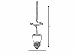 LÂMPADA LED FILAMENTO TASCHIBRA LOOP GLASS 4W AMBAR E27