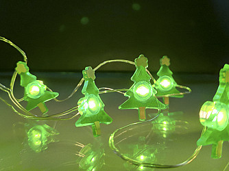 CORDÃO TASCHIBRA  10 LEDS PILHA ARVORE