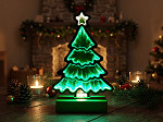 FIGURA ILUMINADA TASCHIBRA LED LUZ INFINITA ARVORE DE NATAL 25CM USB/PILHA