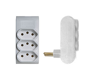 MULTIPLICADOR TASCHIBRA 3 TOMADAS 2P+T 10A