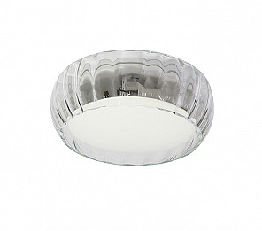 PLM-574 PLAFON/ARANDELA TASCHIBRA MOON GLASS Ø120 2XG9 RIGATO TRANSPARENTE