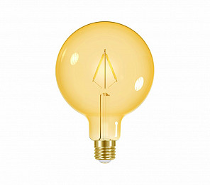 LÂMPADA LED TASCHIBRA FILAMENTO VINTAGE GLOBO G125  AUTOVOLT AMBAR