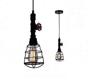 PENDENTE TASCHIBRA PLUMBER JAIL PRETO 1XE27