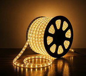 CORDA LUMINOSA LED PRO  100 METROS 13MM 2 FIOS 3000K TASCHIBRA