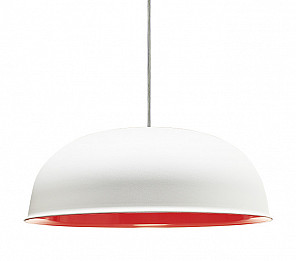 PENDENTE TASCHIBRA WHITE FESTIVAL 1XE27 - BRANCO FOSCO + VERMELHO