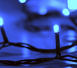 CORDÃO LUMINOSO TASCHIBRA 96 LEDS 8F ISOL VERDE AZUL