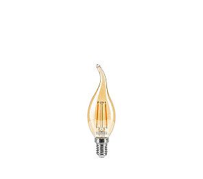 LÂMPADA LED TASCHIBRA FILAMENTO VINTAGE VELA BICO TORCIDO B35 25W