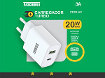 CARREGADOR TURBO USB TASCHIBRA PARA ELETRONICOS PD