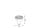 LÂMPADA LED TASCHIBRA AR70 4,8W 2700K GU10 DIMERIZÁVEL