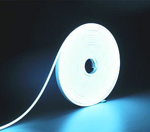 12V - FITA LED TASCHIBRA NEON FLEX 8W 120 LEDS/M 5M AQUAMARINE IP 65