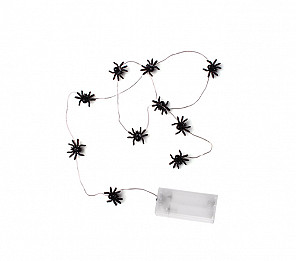 CORDÃO HALLOWEEN TASCHIBRA LED 10 ARANHAS 2XAA