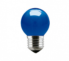LÂMPADA INCANDESCENTE BOLINHA AZUL 15W TASCHIBRA
