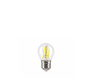 LÂMPADA LED TASCHIBRA FILAMENTO COLOR BOLINHA G45 AUTOVOLT AMARELA