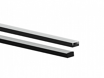 PERFIL LED TASCHIBRA SOPÉ 16X9 SOBREPOR 9X16X2000mm PRETO FOSCO