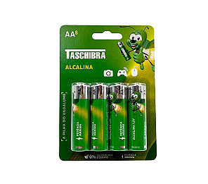 PILHA ALCALINA AA TASCHIBRA BLISTER 8