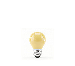 LÂMPADA INCANDESCENTE BOLINHA AMARELA 15W TASCHIBRA