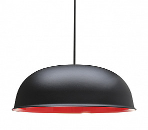 PENDENTE TASCHIBRA BLACK FESTIVAL 1XE27 - PRETO FOSCO + VERMELHO