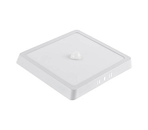 PAINEL LED 18W COM SENSOR SOBREPOR BRANCO 6500K