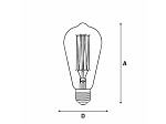 LÂMPADA FILAMENTO DE CARBONO TASCHIBRA ST64 40W