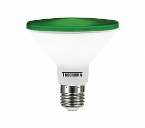LÂMPADA LED TASCHIBRA PAR 38 IP 65 VERDE E-27