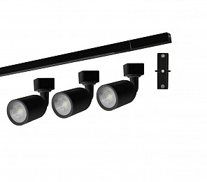 KIT TRILHO TASCHIBRA DIRECT LED PRETO