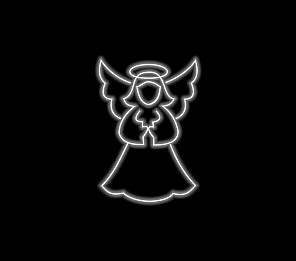 ARMAÇÃO LUMINOSA LED ANJO 0,75X1,1m 30W