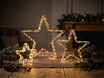 FIGURA ILUMINADA 3D LED TASCHIBRA ESTRELAS COM FITA DOURADA AUTOVOLT 3000K