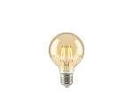 LÂMPADA LED TASCHIBRA FILAMENTO VINTAGE GLOBO G80 4W AUTOVOLT AMBAR