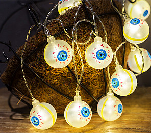 CORDÃO HALLOWEEN TASCHIBRA LED 10 OLHOS 2XAA