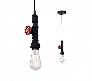 PENDENTE TASCHIBRA PLUMBER PRETO 1XE27