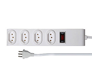 PROTETOR ELETRÔNICO TASCHIBRA 4 TOMADAS 2P+T 1m 10A