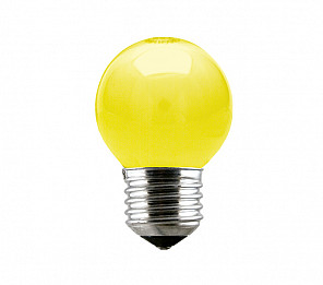 LÂMPADA INCANDESCENTE BOLINHA AMARELA 15W TASCHIBRA