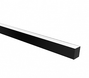 PERFIL LED TASCHIBRA ZENITH 50 SOBREPOR 50X50X2000mm PRETO FOSCO