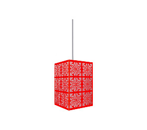 NÃO PUBLICAR, FORA DE LINHA - PENDENTE TASCHIBRA RENDA 102 E27 VERMELHO