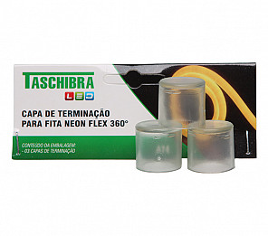A74 CAPA DE TERMINAÇÃO PARA FITA LED TASCHIBRA  NEON FLEX 360° 3PÇS
