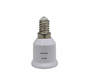 SOQUETE ADAPTADOR E14-E27 SACO PLAST C/ 2PÇS