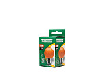 LÂMPADA INCANDESCENTE BOLINHA LARANJA 15W TASCHIBRA
